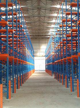 仓库安全拉拦驶入式货架工业物流重型储物货架托盘通廊式置物架