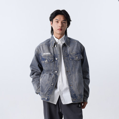 ARTvoz复古水洗做旧牛仔外套男秋