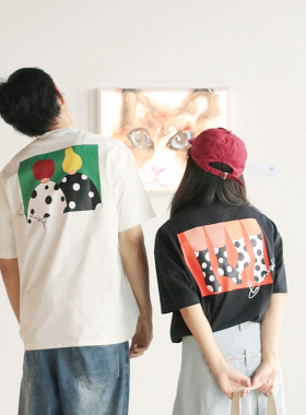 ARTvoz创意插画印花圆领vintage风短袖夏季男女同款T恤情侣款半袖