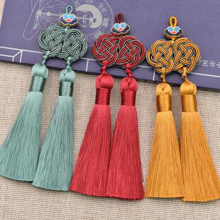 中国结双流苏穗服饰纺织辅料双钱结包包挂饰配件厂家直销量大价优