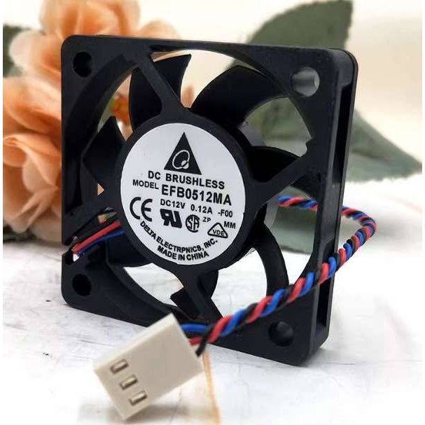 台达 EFB0512MA 5cm/厘米 5010 12V 0.12A 双滚珠CPU静音散热风扇