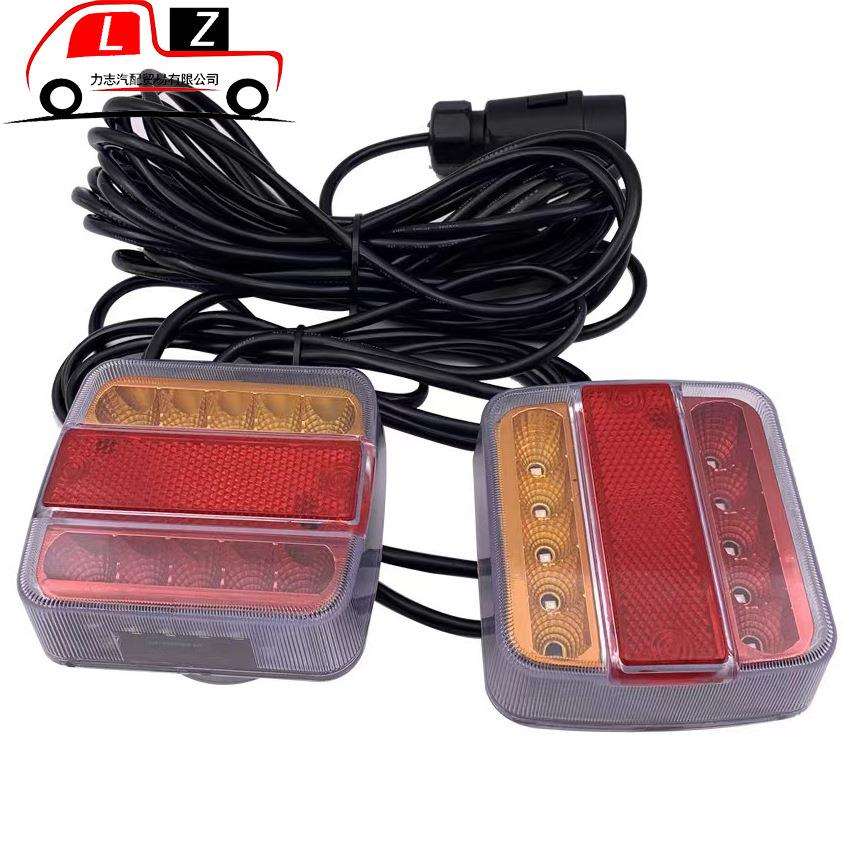 厂家直销14LED拖车尾灯卡车尾灯货车尾灯 磁贴款