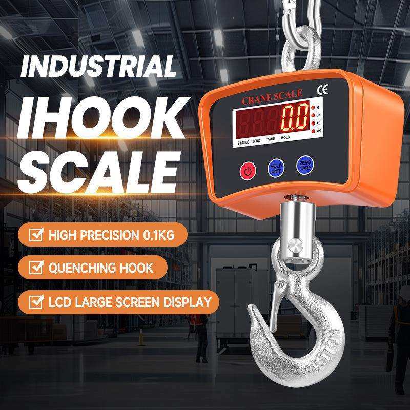 OCS-B1直示电子吊秤500kg1000kg工业吊钩称1t吊磅称起重秤精准