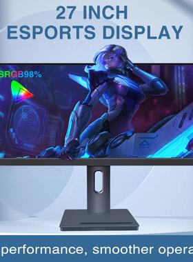 跨境27寸高端电竞显示器2K高清设计黑色游戏液晶屏幕75HZ刷新率