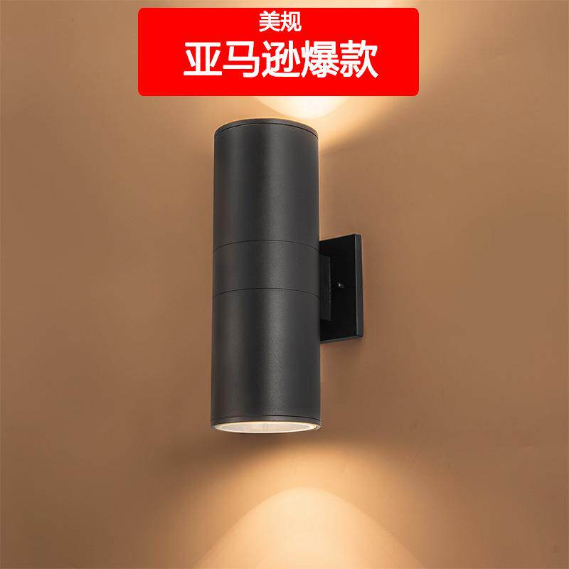 室外LED壁灯户外防水双头上下照墙灯室外花园庭院走廊过道壁灯