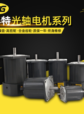 光轴电机6W15W2j5W40W90W120W200W250W圆轴马达交流220V 380V