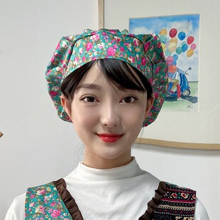 帽子女厨房家用炒菜做饭餐饮食堂工作居家清洁卫生时尚防尘防污帽