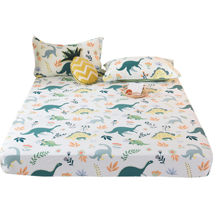 纯棉床笠单件儿童1米1.35m上下床135床垫罩全棉床罩全包防滑床单