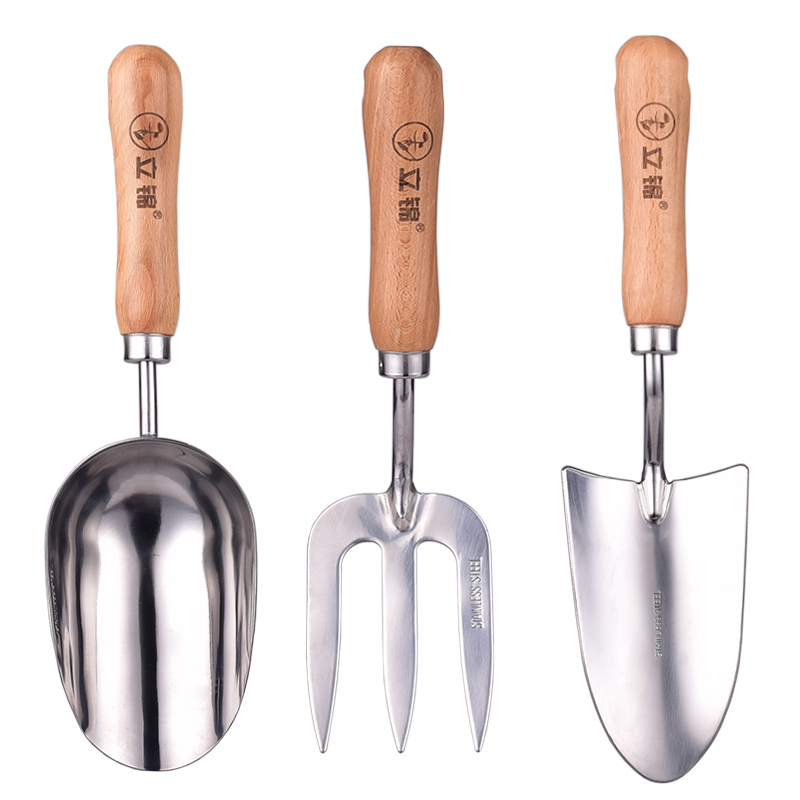 家用养花种花园艺工具铲子套装不锈钢小铲子大号耙子除草小锄头