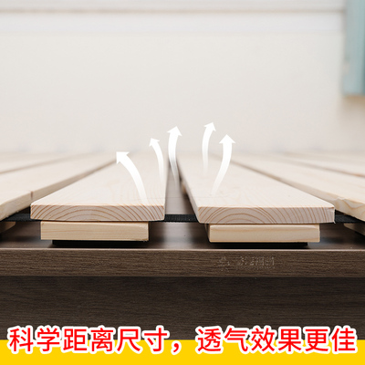 榻榻米防潮排骨架实木透气硬床板1.51.8折叠床垫架子木板垫可定制