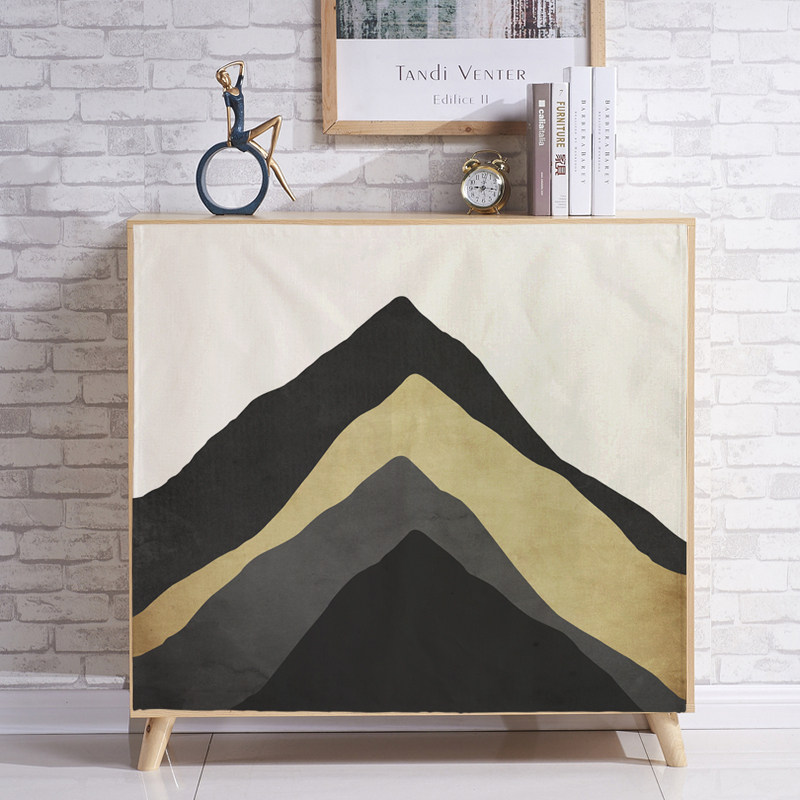 镜子布换衣服遮挡布橱柜小窗口门帘货架鞋架自粘式遮丑卧室魔术贴