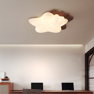 铭琢灯具胡桃木色全光谱护眼儿童房吸顶灯星星卧室灯个性艺术灯具