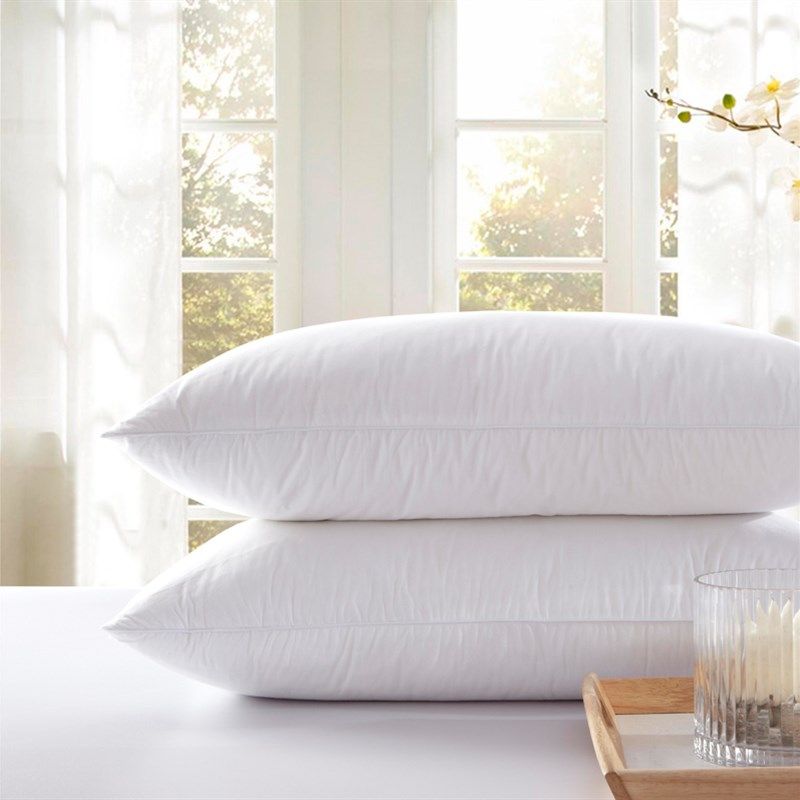 宾馆酒店床上用品纯棉羽绒枕芯柔软舒适白枕头单人枕旅馆白色枕芯