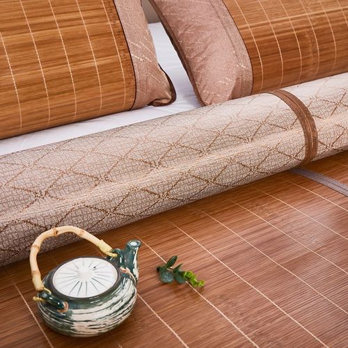 奥若拉凉席竹席夏季席子双面正反两用竹凉席竹韵镜面席