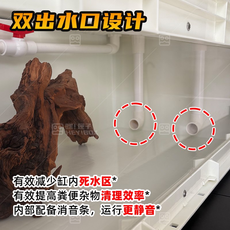 嘿匣子工业风周转箱养龟可视龟缸饲养缸龟箱鱼缸带盖保温鳄龟蛋龟