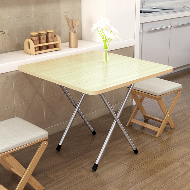 折叠桌靠边站正方形餐桌小户型建议2人4人吃饭小桌子户外便携摆摊