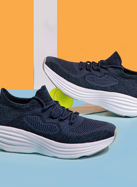 Justboom嘉适步运动鞋袜套轻便飞织厚底休闲鞋潮流网面透气跑步鞋