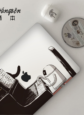 可爱猫咪适用苹果macbookpro14电脑壳macbookair13笔记本保护套M4配件pro16寸macpro外壳M3M2膜2025新款mbp15