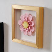 陶瓷花相框墙饰挂饰创意客厅墙壁电视背景墙面立体软装 墙上装 饰品