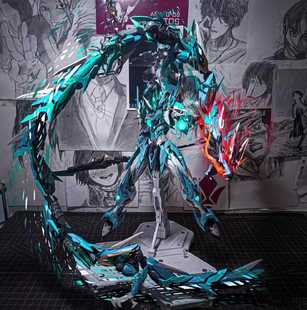 摩动核高达吕布白虎敖丙曹仁干将白起拼装机甲模型玩具手办盲盒