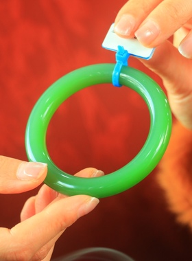 平安镯和田玉老坑冰底碧玉手镯