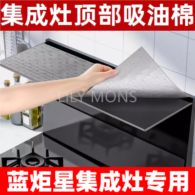 蓝炬星集成灶抽油烟机顶部防油垫厨房吸油棉置物台架隔油垫