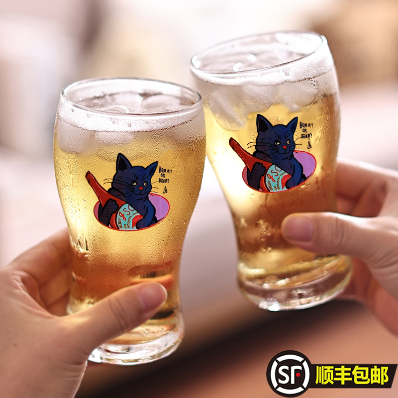 【beer cat】大号精酿啤酒杯扎啤杯玻璃杯冷饮杯咖啡杯牛奶杯商用