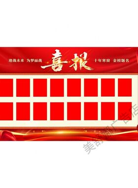喜报喜讯可填写内容通用通知初高中教室文化布置墙贴宣传kt板海报