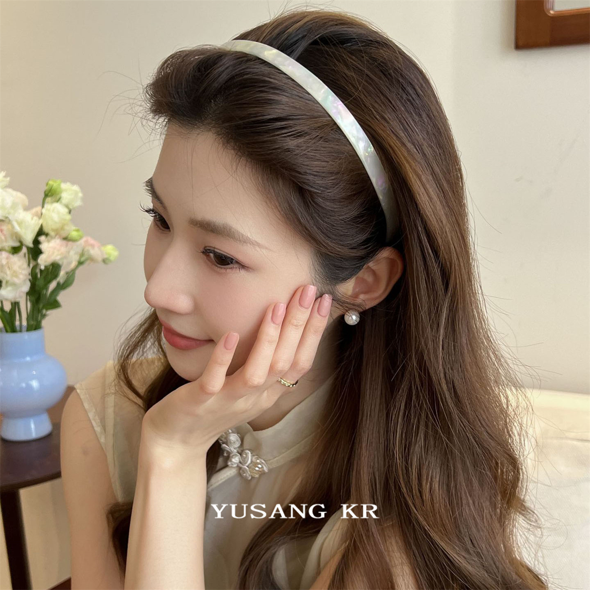 YUSANG发箍醋酸极简百搭
