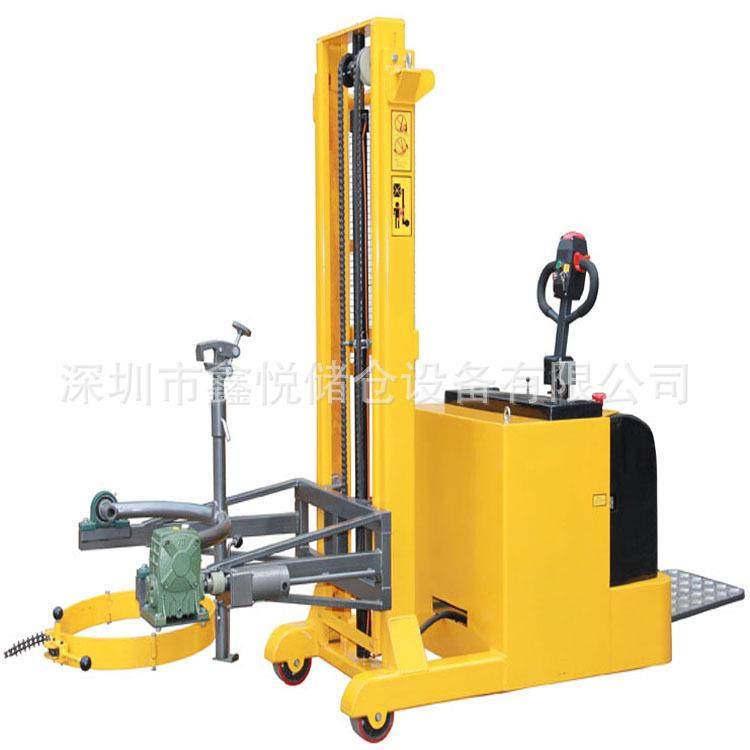 供应无前脚全电动油桶堆高车配重型电动油桶倒料装卸升高车