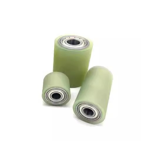 包胶滚轮pu聚氨酯双轴承包胶滚筒RORUS40A 40-25 30 40 50 80 100
