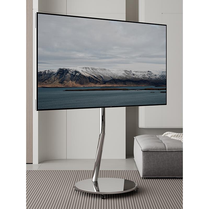 需定制电视机支架落地可移动客厅游戏屏通用40-75寸不锈钢金属带