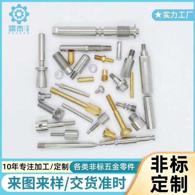 走心机加工数控车床加工长轴非标铁铝铜不锈钢螺母柱蜗杆CNC加工