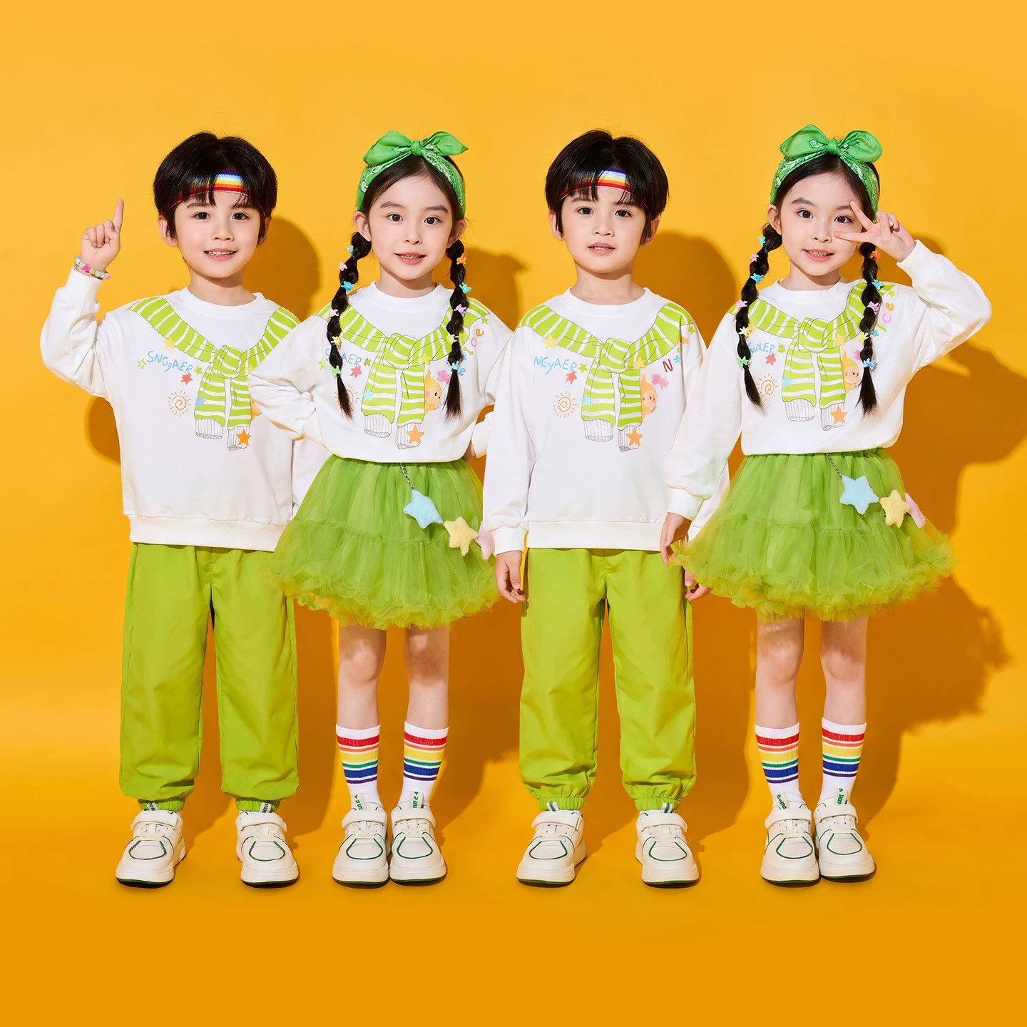 儿童演出服小学生运动会啦啦操班儿童演出服