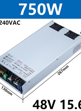 明纬RSP-500-24V主动式PFC型开关电源48V36V 750W1000W2400W3000W