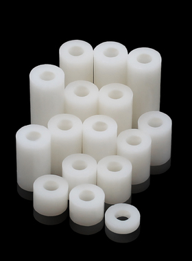 M3螺丝支撑柱外径5尼龙塑料空心圆形通孔套管*2x4x5x8x10x14x20