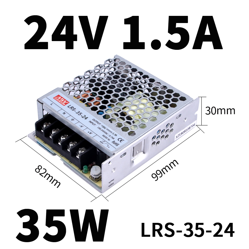 LRS/S-350-24V明纬开关电源22y0转12V29A直流150W监控变压器50W48