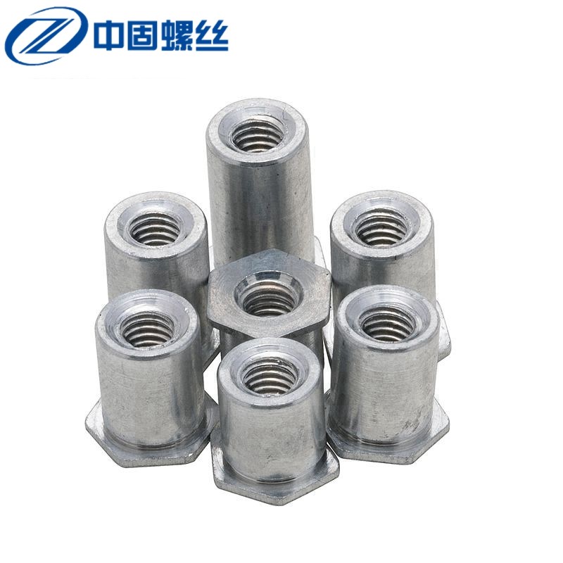 304不锈钢通孔压铆螺母柱 小外径压铆螺柱SOS 内螺纹压铆件 m2-m6