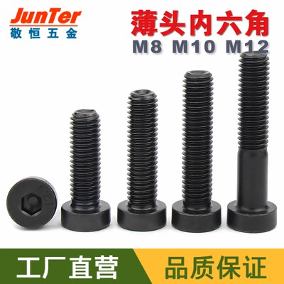 M8M10M12高强度12.9级合金钢薄头内六角螺丝矮头内六角螺丝