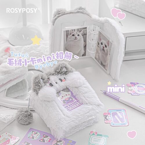 RosyPosy毛绒小卡mini相簿收纳本活页一宫格卡册迷你高颜值ins风
