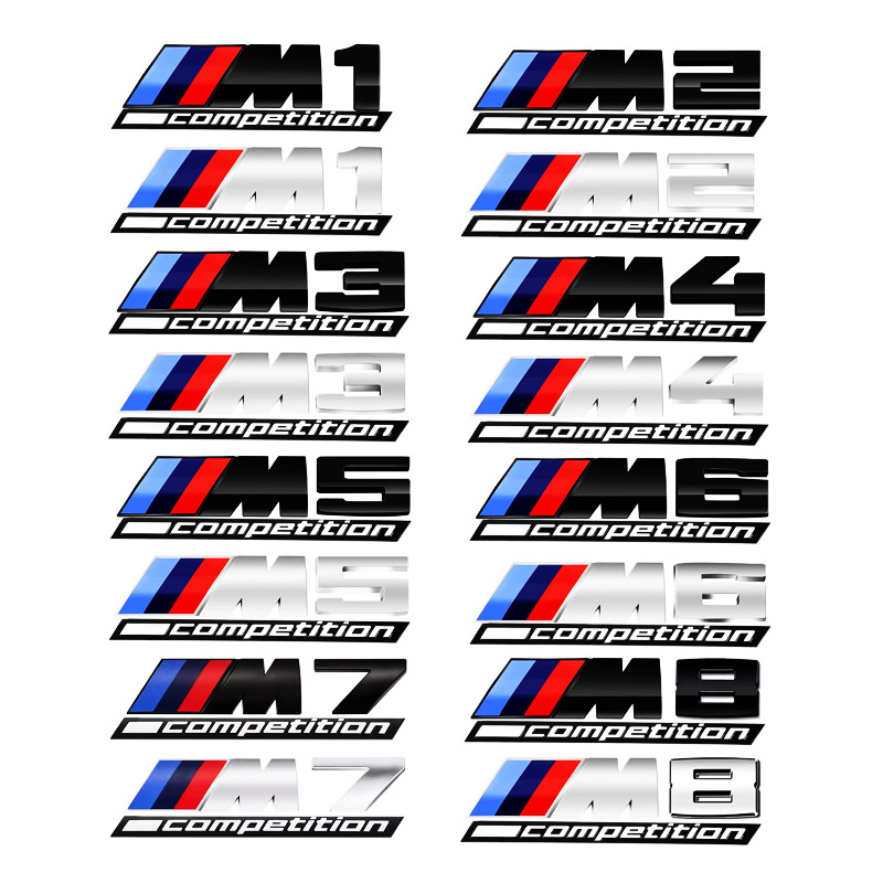 适用于宝马M1车贴M2车标M3字母标M4尾标M5后标志M6雷霆版M7改装M8