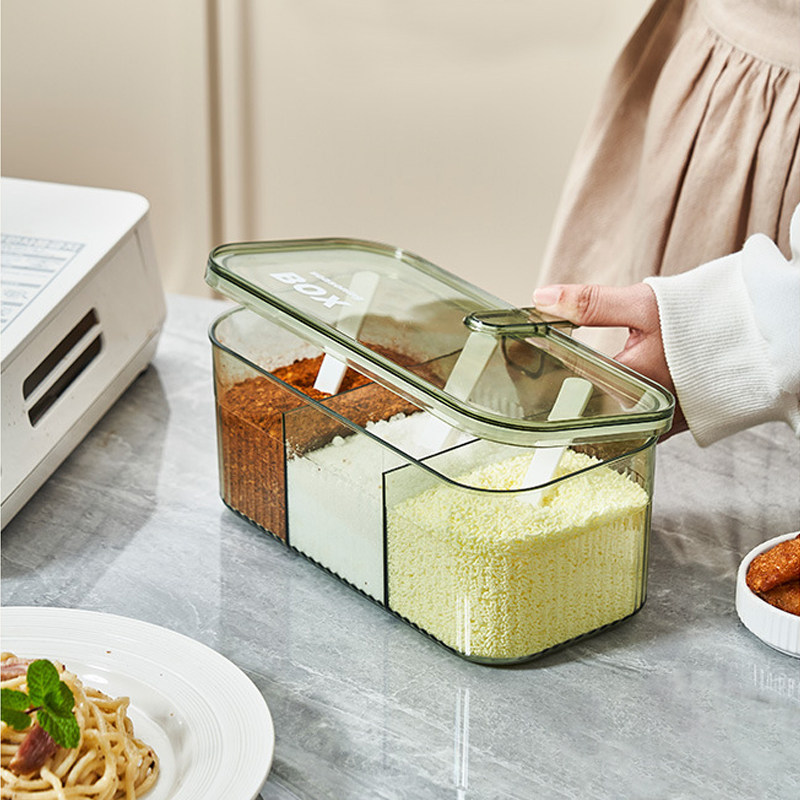 调味盒多格一体厨房家用高端盐盒子调料分装盒佐料盒调味料收纳盒
