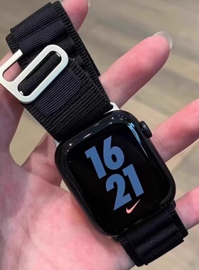 断码清货】适用苹果手表applewatch ultra3/2表带iwatchS11新款官方同款高山回环式s10尼龙编织运动替换腕带