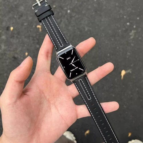 真皮车线简约腕带适用于小米9pro/8pro手表表带红米Red watch6/5/4男女秋冬小米6真皮手表运动手环红米5表带