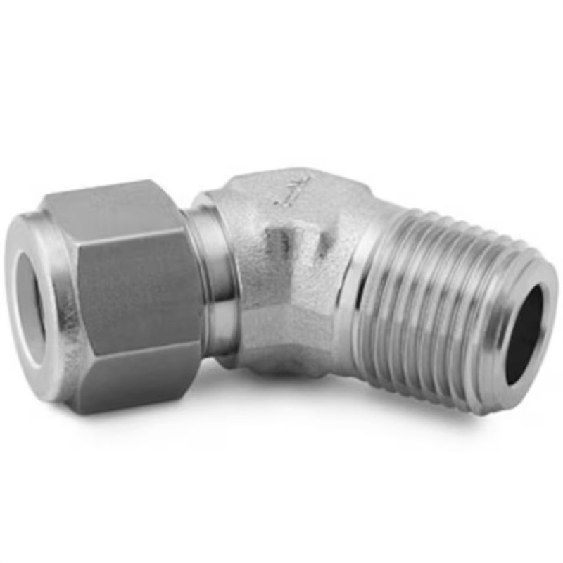 Swagelok SS-810-5-6世伟洛克 45°不锈钢卡套外螺纹弯头,1/2 in.