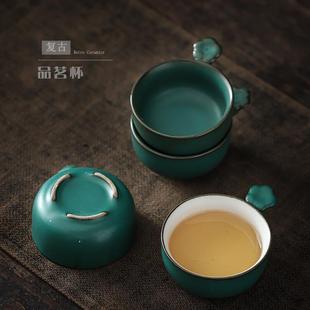 直销陶瓷茶杯品茗杯家用功夫茶具小茶碗单杯主人杯创意防烫喝 新款