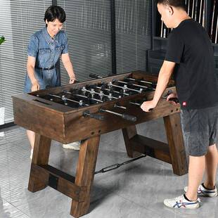 高档实木松木足球桌1.4米大号成人实木桌上足球桌soccertable