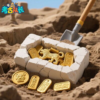 考古挖宝玩具皇朝十二金牌宝藏动