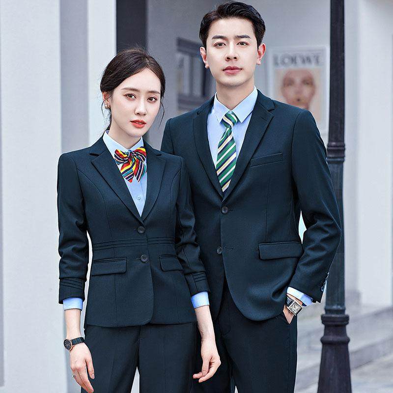 新款中国邮政工作服冬季男女西服套装邮局储蓄外套工装裤西装