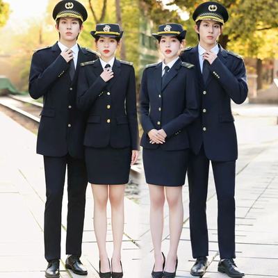 男女职业工作装西服套装高铁安检乘务员保安工作制服铁路学校校服